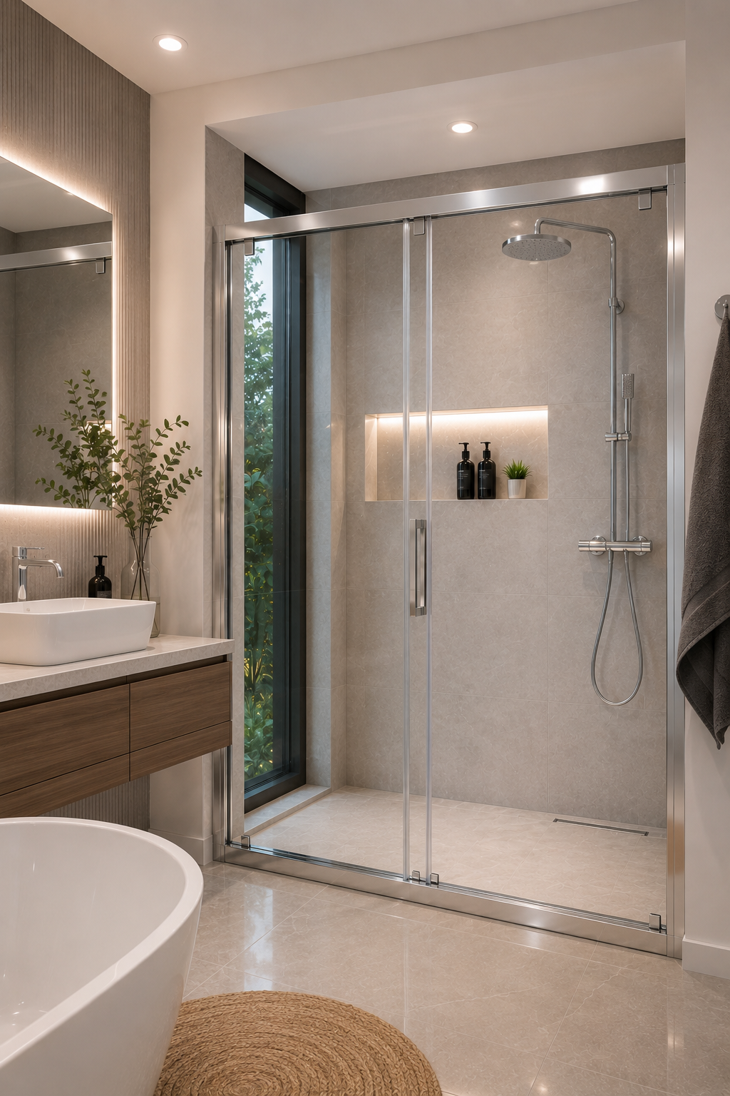 Paroi de douche Viena Chromé — Aqua Baño Tétouan & Tanger